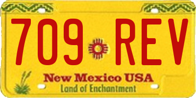 NM license plate 709REV