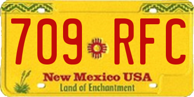 NM license plate 709RFC