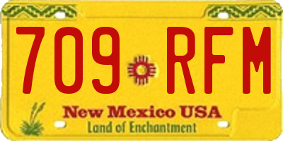 NM license plate 709RFM