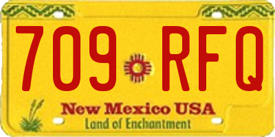 NM license plate 709RFQ