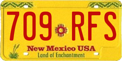 NM license plate 709RFS