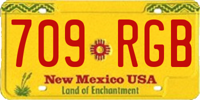 NM license plate 709RGB