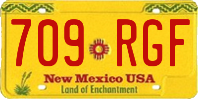NM license plate 709RGF