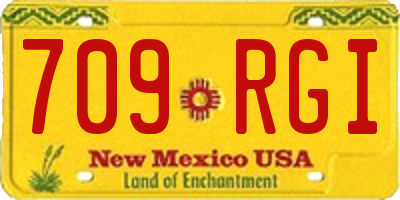 NM license plate 709RGI