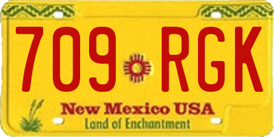 NM license plate 709RGK