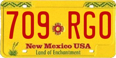 NM license plate 709RGO