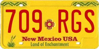 NM license plate 709RGS