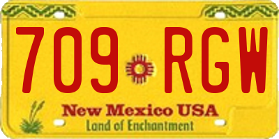 NM license plate 709RGW