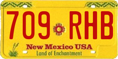 NM license plate 709RHB
