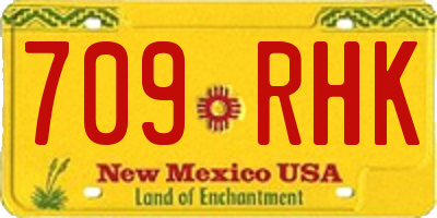 NM license plate 709RHK