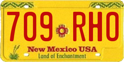 NM license plate 709RHO
