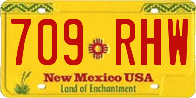NM license plate 709RHW