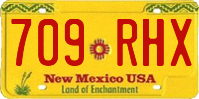 NM license plate 709RHX