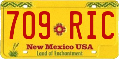 NM license plate 709RIC