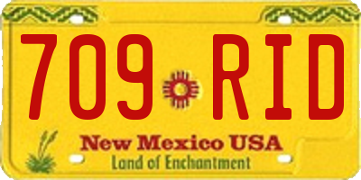 NM license plate 709RID