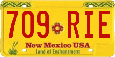 NM license plate 709RIE