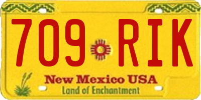 NM license plate 709RIK