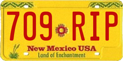 NM license plate 709RIP