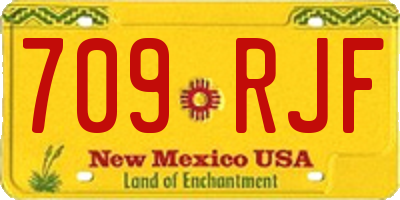 NM license plate 709RJF