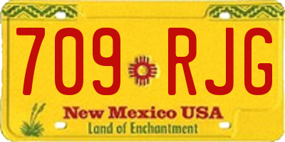 NM license plate 709RJG