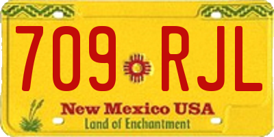 NM license plate 709RJL