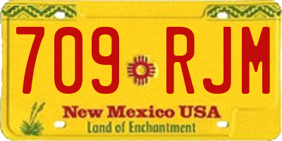 NM license plate 709RJM