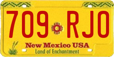 NM license plate 709RJO