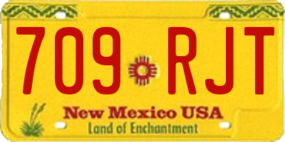 NM license plate 709RJT