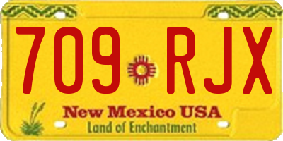 NM license plate 709RJX