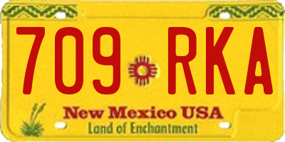 NM license plate 709RKA