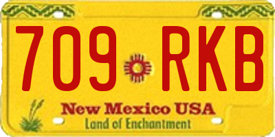NM license plate 709RKB
