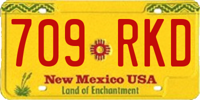 NM license plate 709RKD