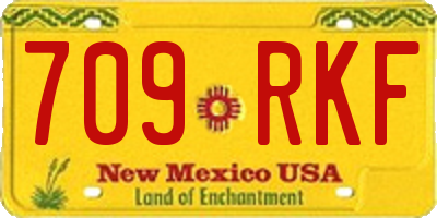 NM license plate 709RKF