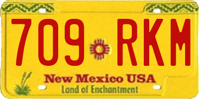 NM license plate 709RKM