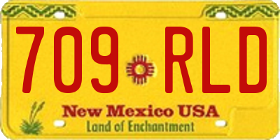 NM license plate 709RLD