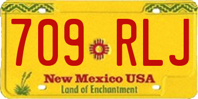 NM license plate 709RLJ