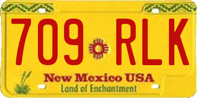 NM license plate 709RLK