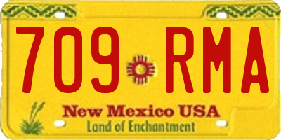 NM license plate 709RMA