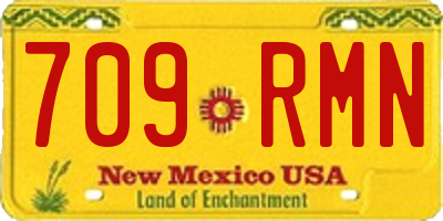 NM license plate 709RMN