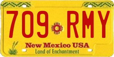 NM license plate 709RMY