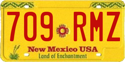 NM license plate 709RMZ