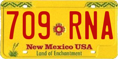 NM license plate 709RNA
