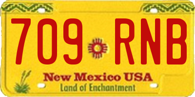 NM license plate 709RNB