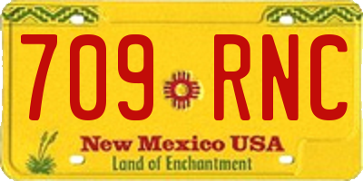 NM license plate 709RNC