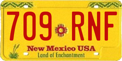 NM license plate 709RNF