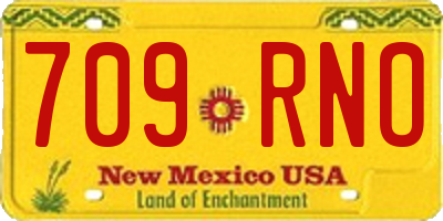 NM license plate 709RNO