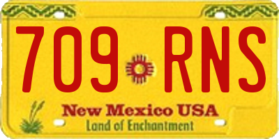 NM license plate 709RNS