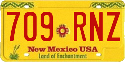 NM license plate 709RNZ