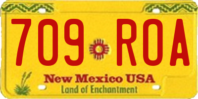 NM license plate 709ROA