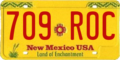 NM license plate 709ROC